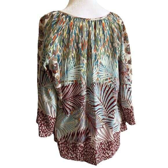 Anthropologie BOHO Peasant Coverup XL Tunic Lightweight Beach Resort Blouse Top - Picture 5 of 12